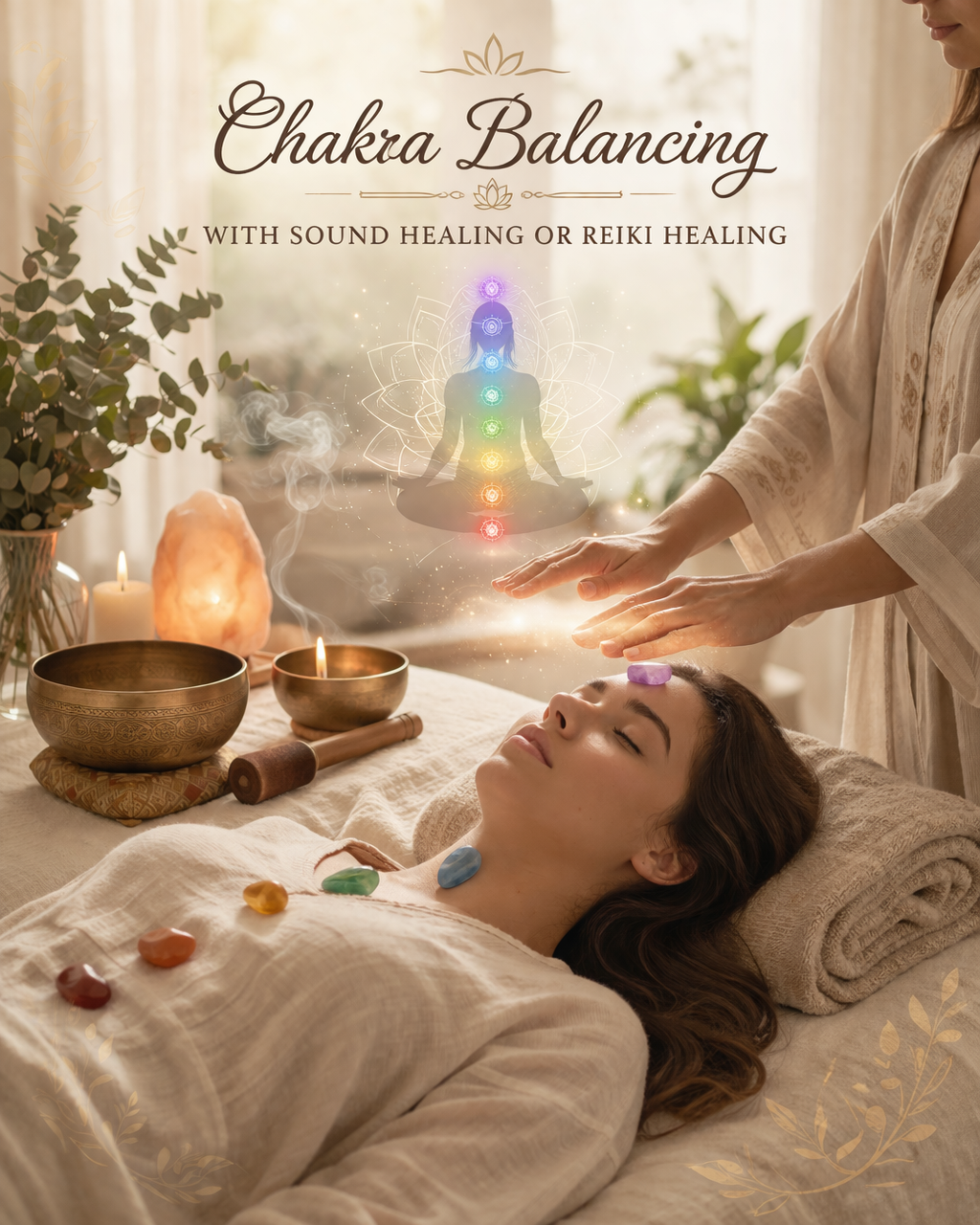 Chakra Balancing with Sound Healing or Reiki Healing